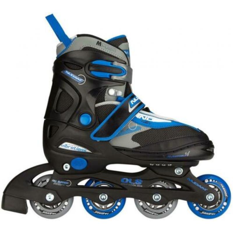 Nijdam skeelers verstelbaar semi-softboot skates blauw 34.95