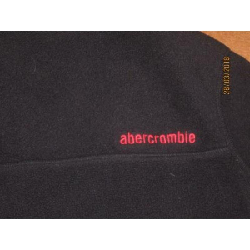 Abercrombie and Fitch donkerblauw fleece vest maat S