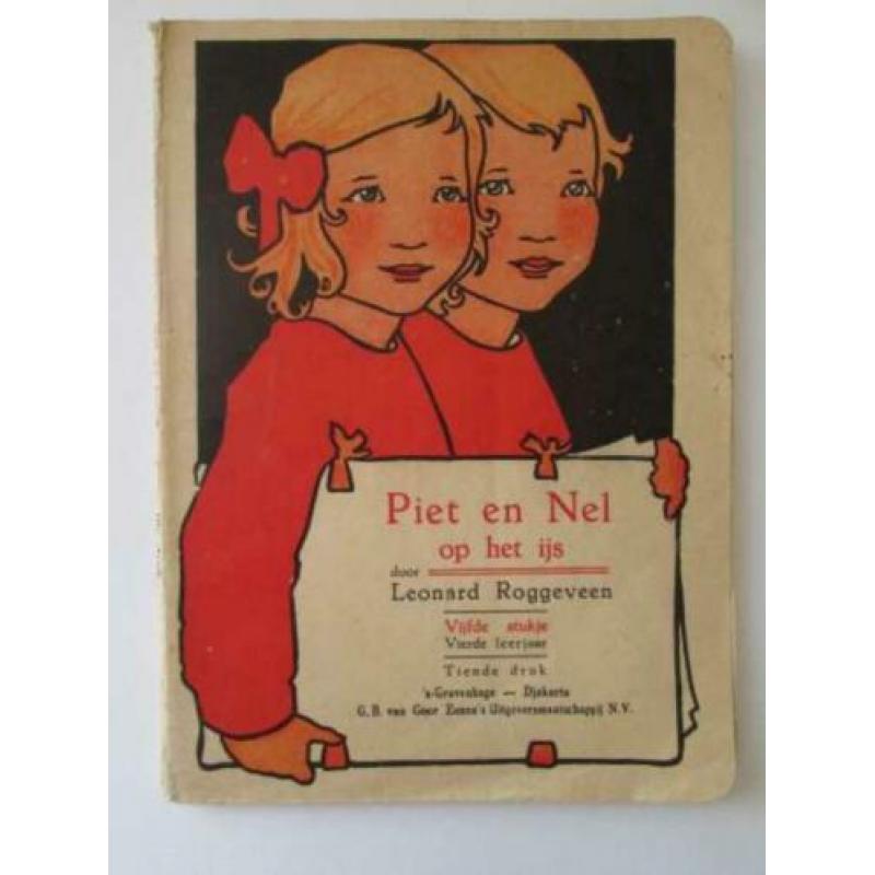 Vintage Prent leesboek H323: Rie Cramer - Piet en Nel op het