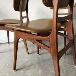 3 vintage stoelen jaren 60