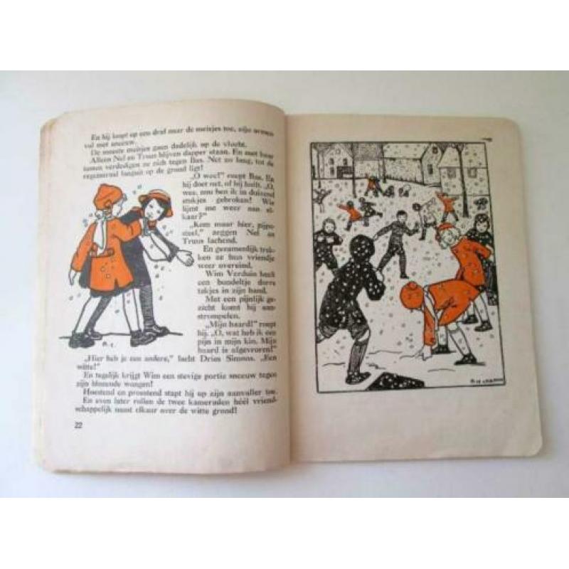 Vintage Prent leesboek H323: Rie Cramer - Piet en Nel op het