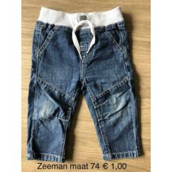 Broekjes Zeeman en C&A maat 74