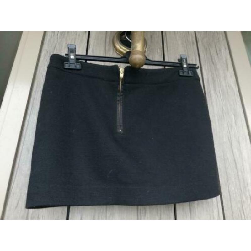 Maison scotch rokje zwart wol 36