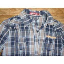 HOLLY blauwe ruit blouse maat L zgan