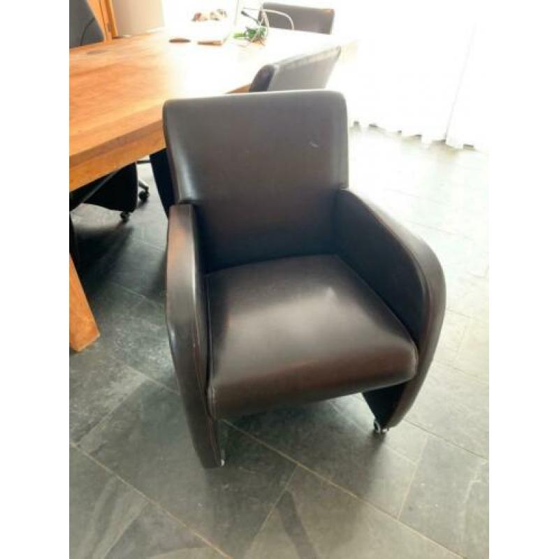 Massie teakhouten eetkamer tafel met 6 luxe stoelen