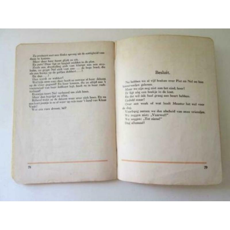 Vintage Prent leesboek H323: Rie Cramer - Piet en Nel op het