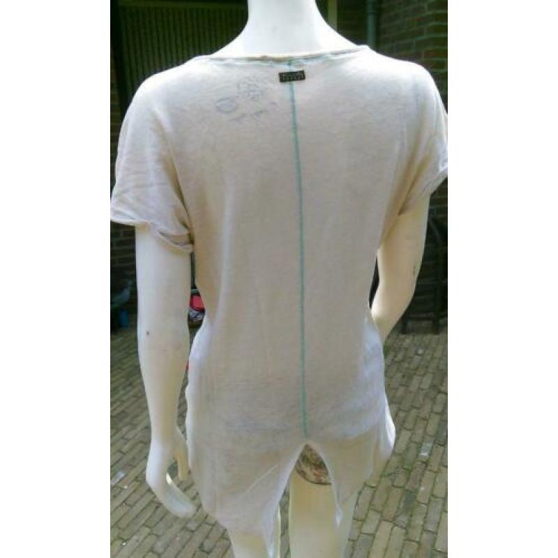 (N91) Koopje! 10 FEET grijze top met olifantenprint. Maat S