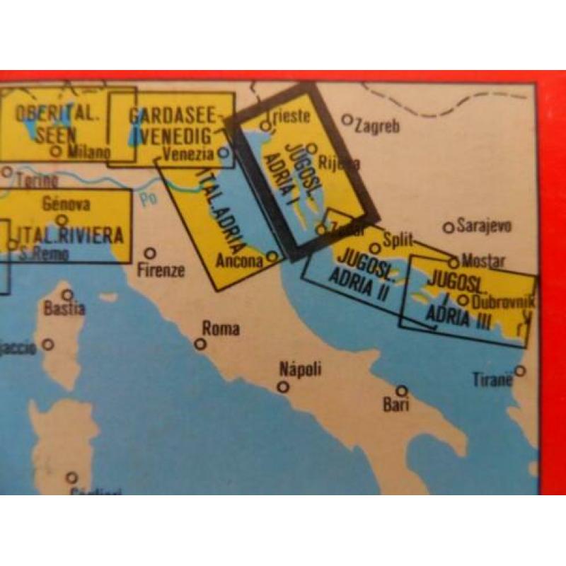 Kaarten Joegoslavië, Jugoslawische Adria Generalkarte