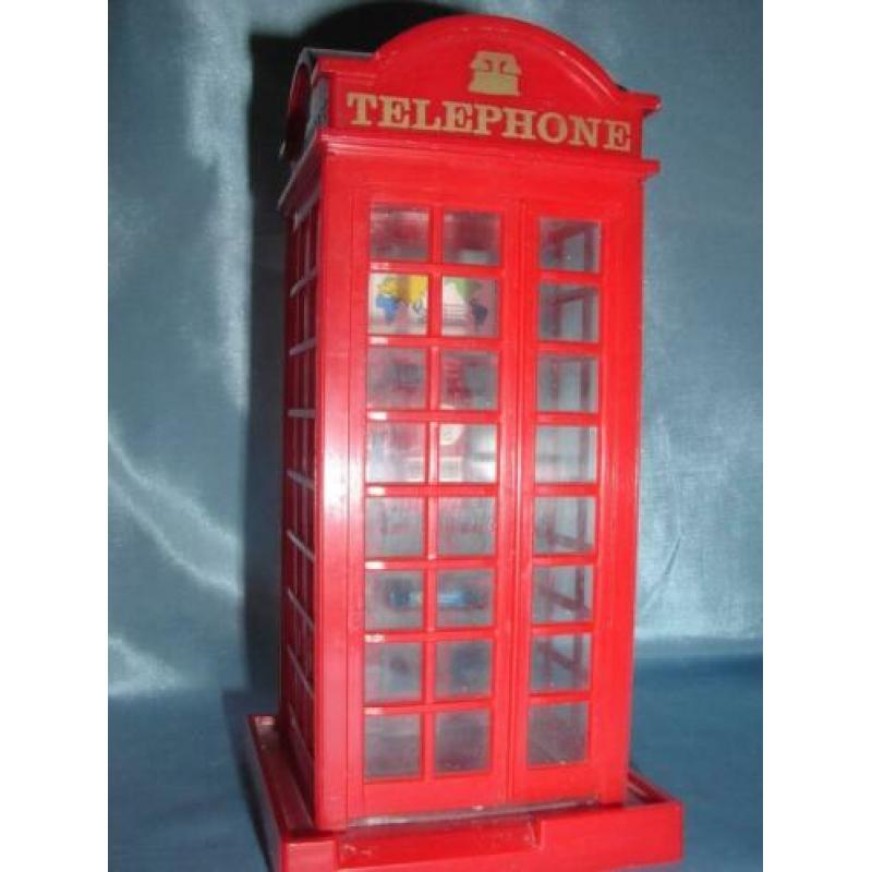 Vintage spaarpot; telefooncel