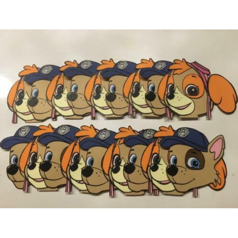 Paw Patrol figuren voor traktatie, versiering of slingers