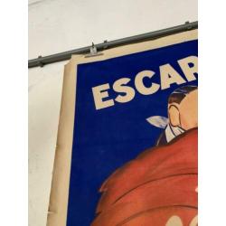Zeldzame poster jaren 20 160 x 120 Menetrel Escargots