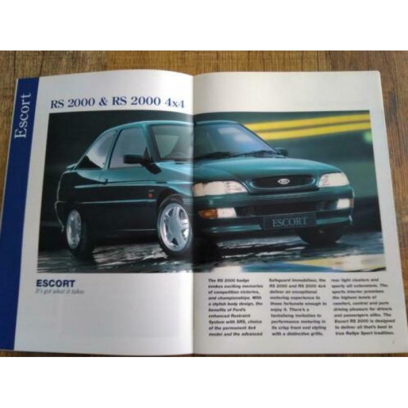 Ford RS Rallye sport folder uit 1994 (RS 2000 & RS Cosworth)