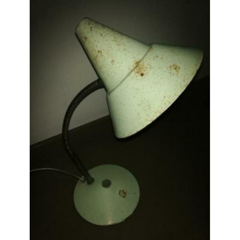 Industrieel vintage groen bureau lamp lampje Helo Leuchten