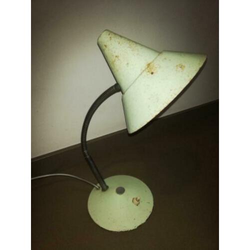 Industrieel vintage groen bureau lamp lampje Helo Leuchten