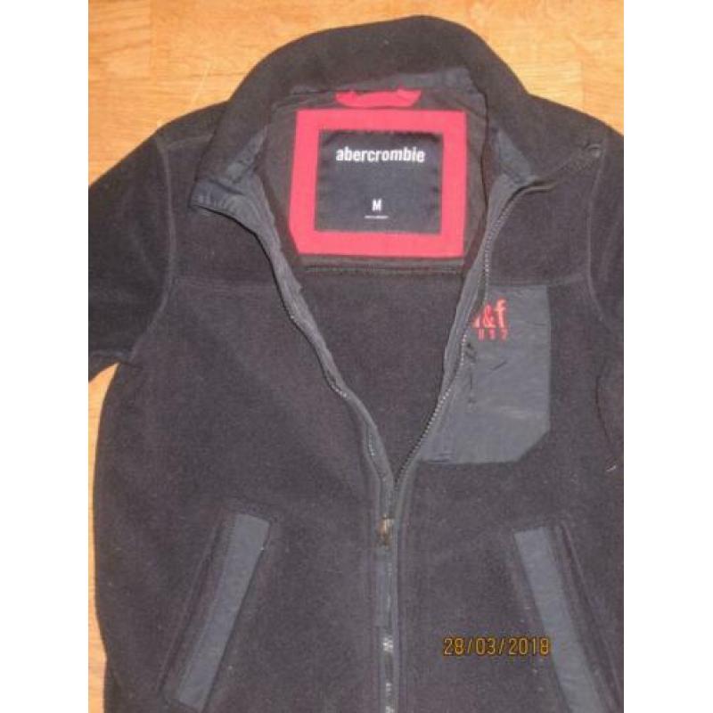 Abercrombie and Fitch donkerblauw fleece vest maat S