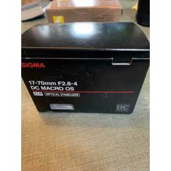 SIGMA 17-70MM F/2.8-4.0 DC MACRO OS HSM + HOYA UV filter