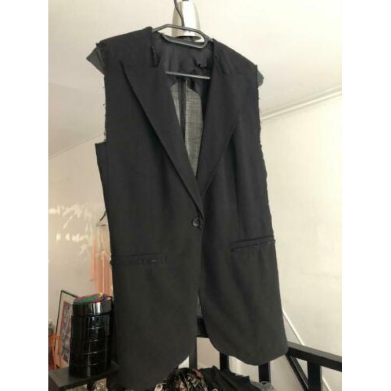 deconstructed Avelon mouwloze blazer/vest maat S