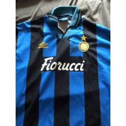 Inter Milan, Italië, retro voetbalshirt, gesigneerd