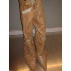 Italiaanse leder dames cowboy laarzen, soft maat 37