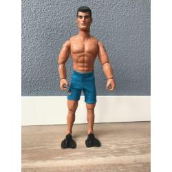 Leuke Actionman met flippers en zwembroek