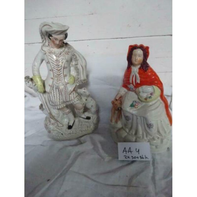 AA4: 2 antieke beelden, brocante KLEIN PRIJSJE!!! 30 EN 36