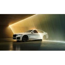 BMW 745e / Xdrive / M Sport Stoffen Canvas Poster 90 x 60 cm