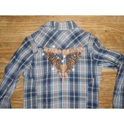 HOLLY blauwe ruit blouse maat L zgan