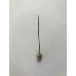 Clear quartz casing thread oorbel (echt zilver)