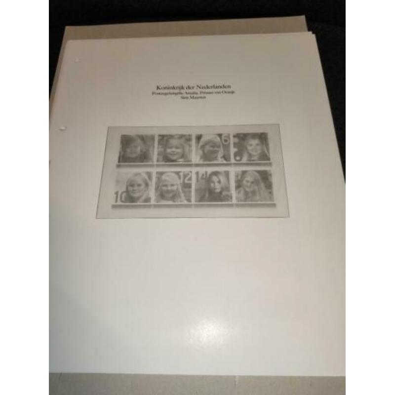 Postzegeluitgifte Amalia, Prinses van Oranje, 2x8 Postzegels
