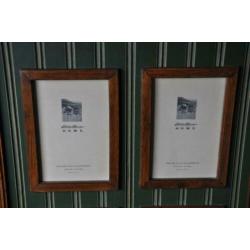 Grote Houten Fotolijst voor 4 Foto's. Bruin, Groen