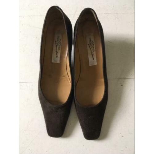Antonio Paolo pump suede bruin maat 39,5