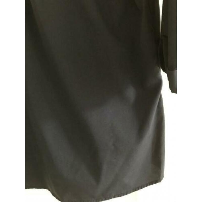 donker blauwe overslag blouse (Miss Etam)