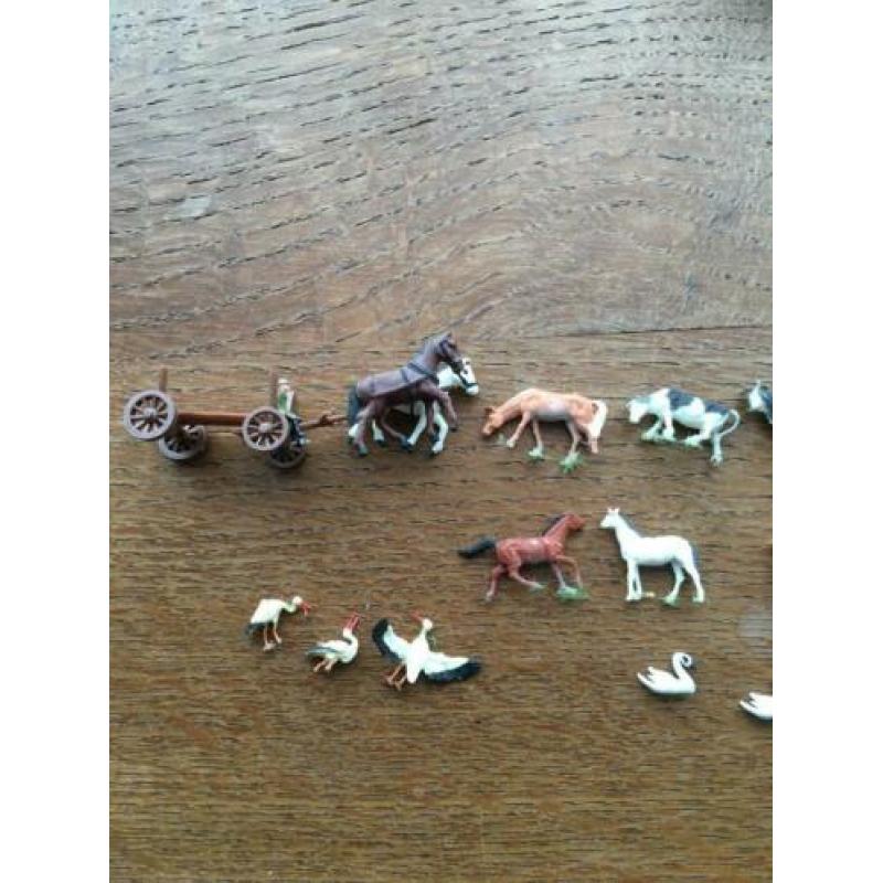 Partij modelbaan accessoires, mensen en dieren (schaal n)
