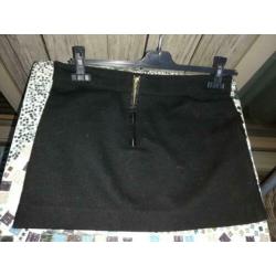 Maison scotch rokje zwart wol 36