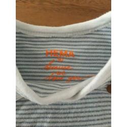 Setje romper, broekje, omslag shirt lange mouw maat 50