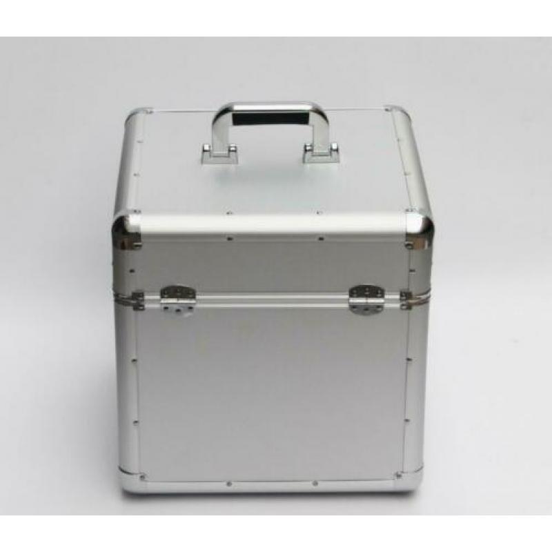 DJ CASE FOR 70 - 100 LP's SILVER 36 cm x 39 cm x 35 cm