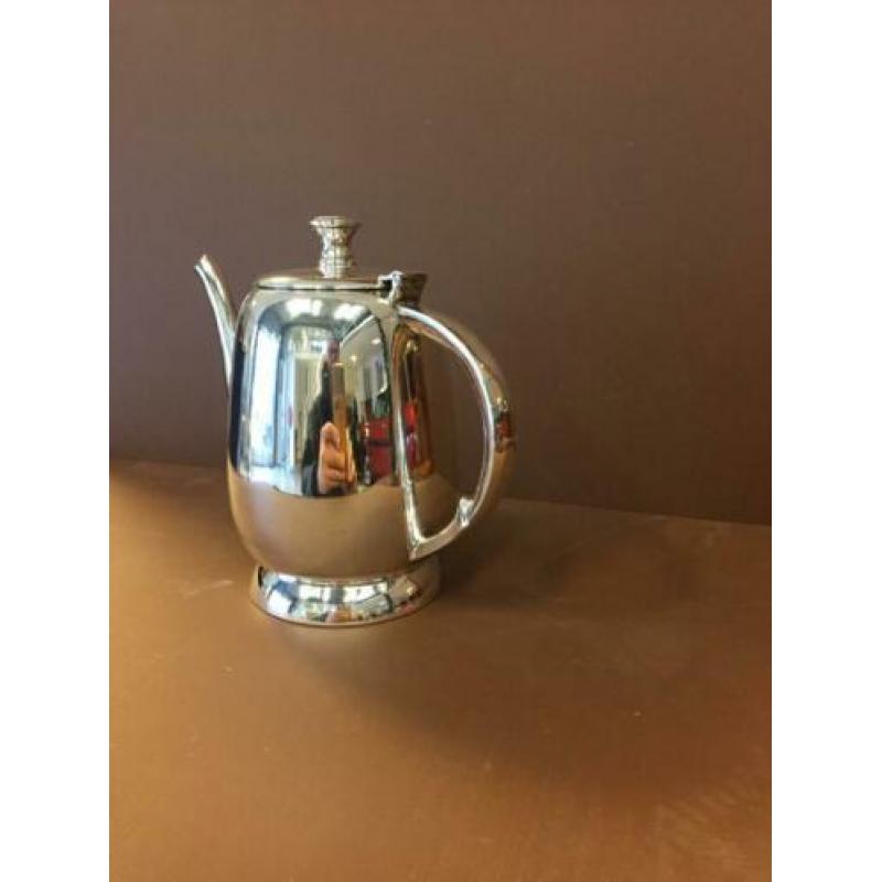 Koffie en theepot zwaar verzilverd