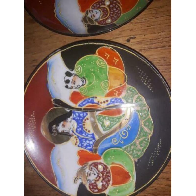 2 porseleinen japanse theekopjes