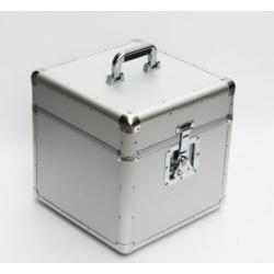 DJ CASE FOR 70 - 100 LP's SILVER 36 cm x 39 cm x 35 cm
