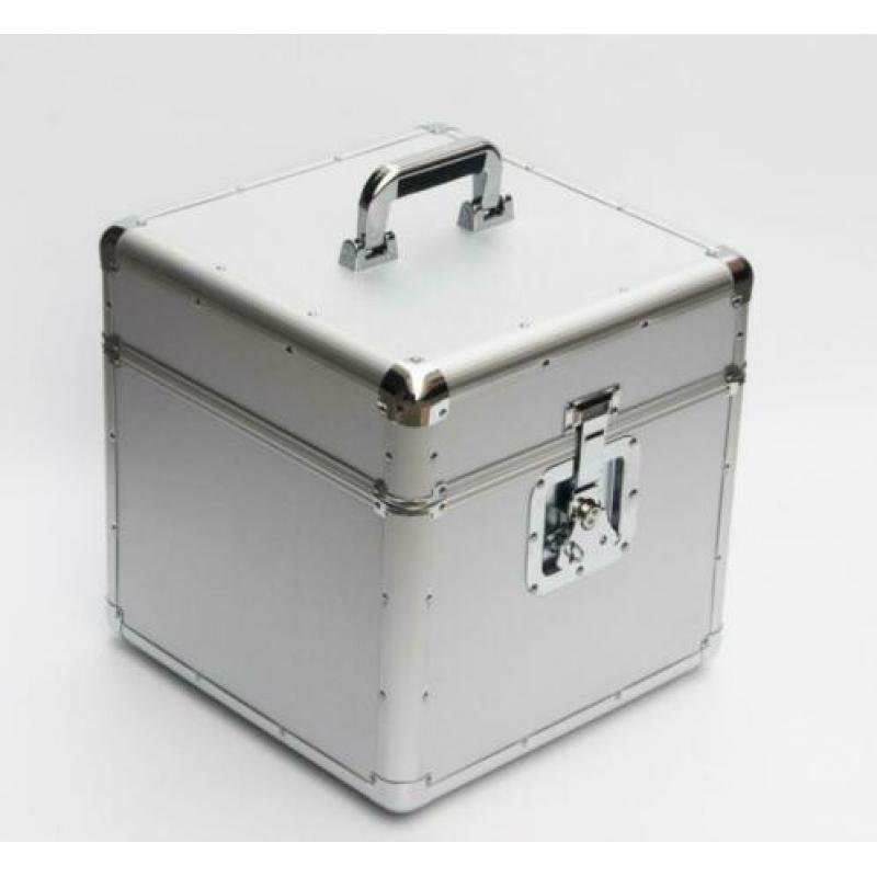 DJ CASE FOR 70 - 100 LP's SILVER 36 cm x 39 cm x 35 cm