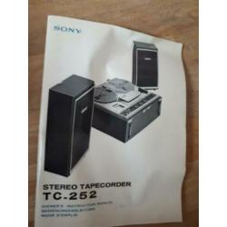 Sony stereo bandrecorder Type Tc-252 incl. 2 boksen