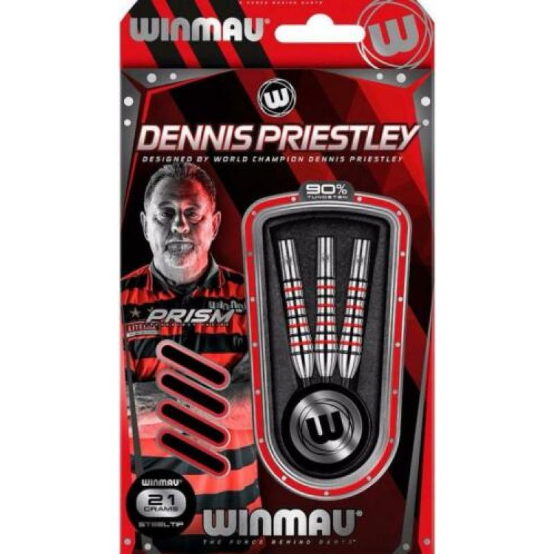 Dartpijlen Winmau Dennis The Menace Priestley 90% tungsten