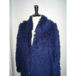 blauw KYRA & CO fluffi vest jasje mt. M