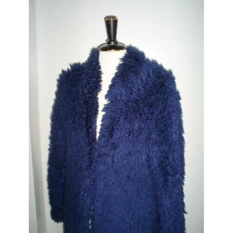 blauw KYRA & CO fluffi vest jasje mt. M