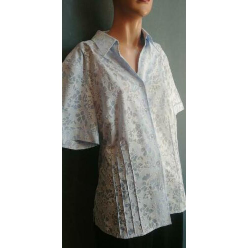 Vintage blouse (90s) met doorzichtige bloemetjes ( MT 44)