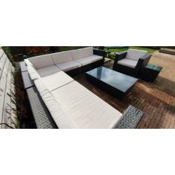 Antraciete loungeset 300x300 cm