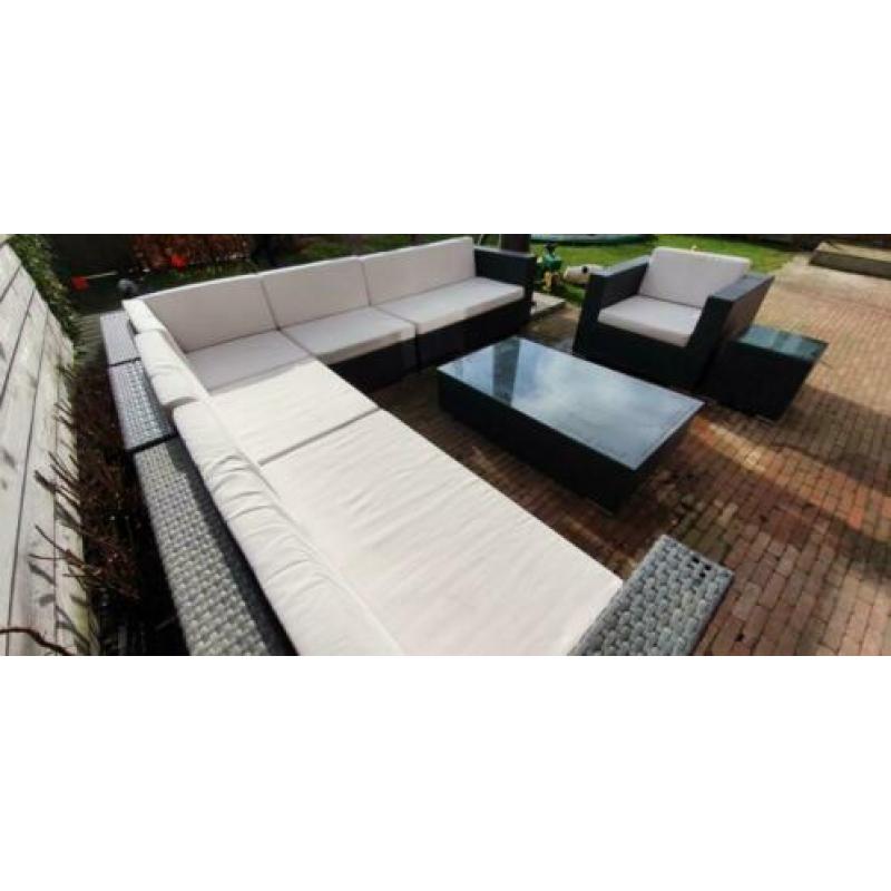 Antraciete loungeset 300x300 cm