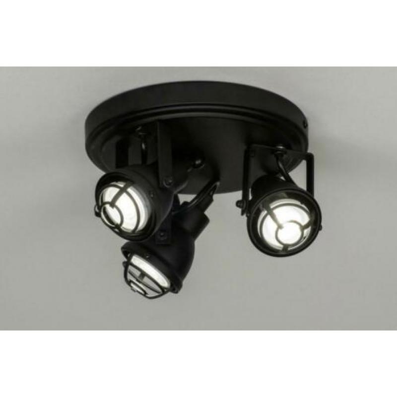 plafondlamp spots 3 lichts vintage lamp metaal beton grijs