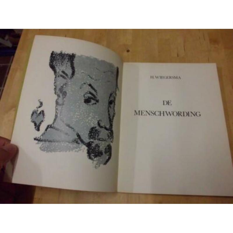 Wiegersma, de menschwording, met handtekening Hendrik Wieger