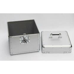 DJ CASE FOR 70 - 100 LP's SILVER 36 cm x 39 cm x 35 cm